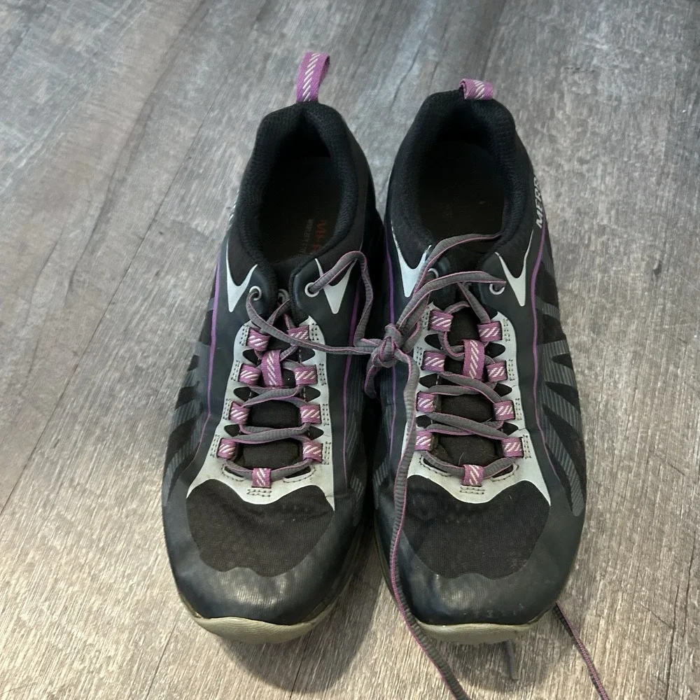 Merrell Siren Edge Hiking Shoes Black LowTop Sneakers Size 10 Women's